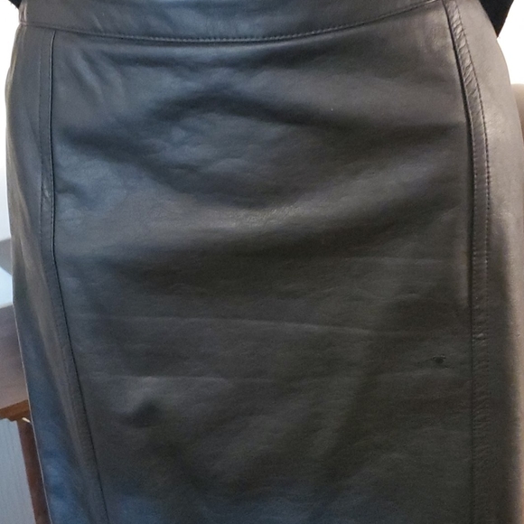 Worthington Black Faux Leather Peplum Blouse M - Picture 12 of 15